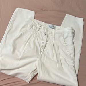 Abercrombie & Fitch High Rise White Jeans